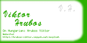 viktor hrubos business card